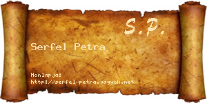 Serfel Petra névjegykártya