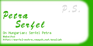 petra serfel business card